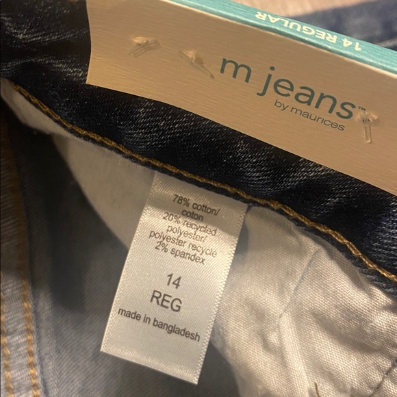 NWT MAURICES Slant Pocket Stretch Wide Leg Jeans 30” Inseam 14 - Picture 9 of 12